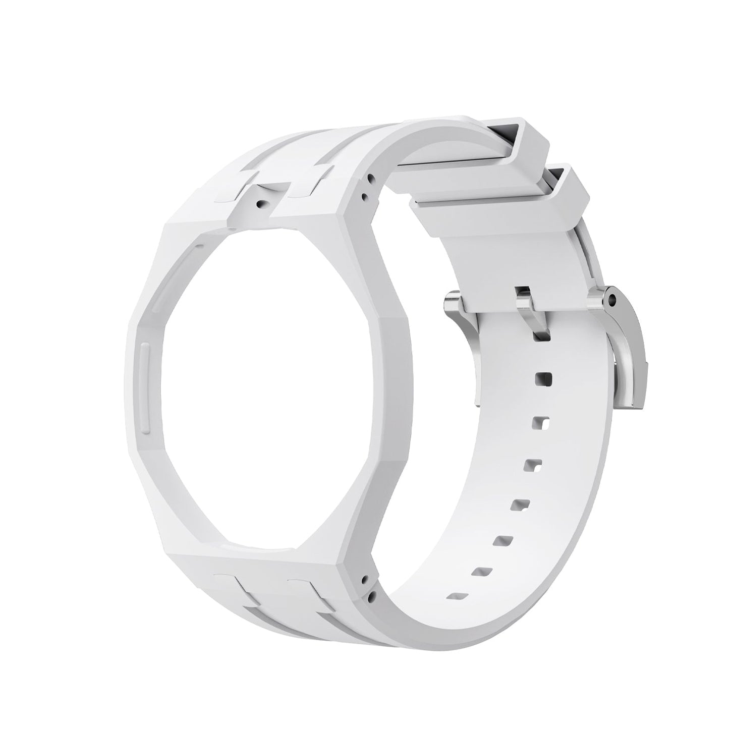 Oak Pop Exclusive White Silicone Strap