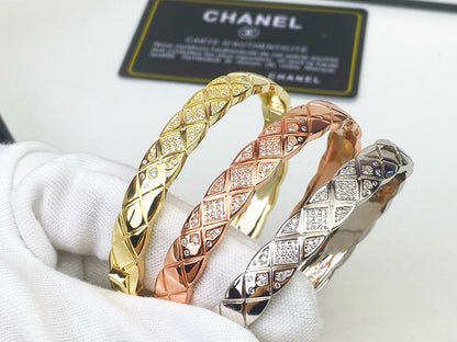 [Cadisa]KOKO CRUSH HALF DIAMONDS GLOD SILVER ROSE GOLD