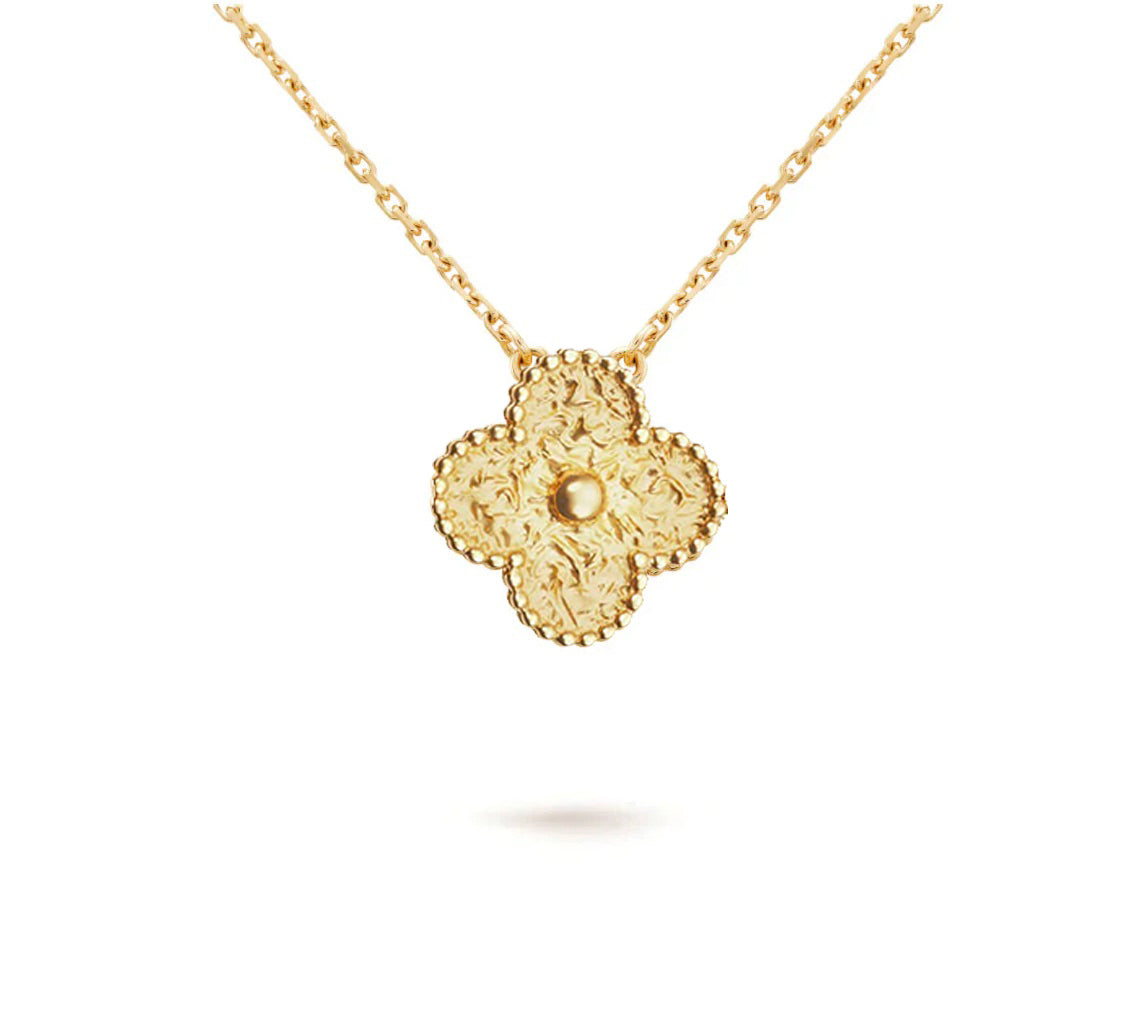 [Gaonasi]CLOVER 15MM SINGLE FLOWER NECKLACE COLLECTION