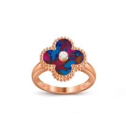 [Gaonasi]CLOVER DIAMOND RING ROSE GOLD COLLECTION