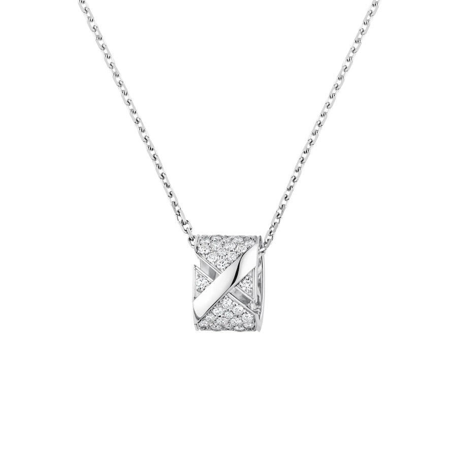 [Gaonasi]LIENS EVIDENCE DIAMOND PAVED NECKLACE