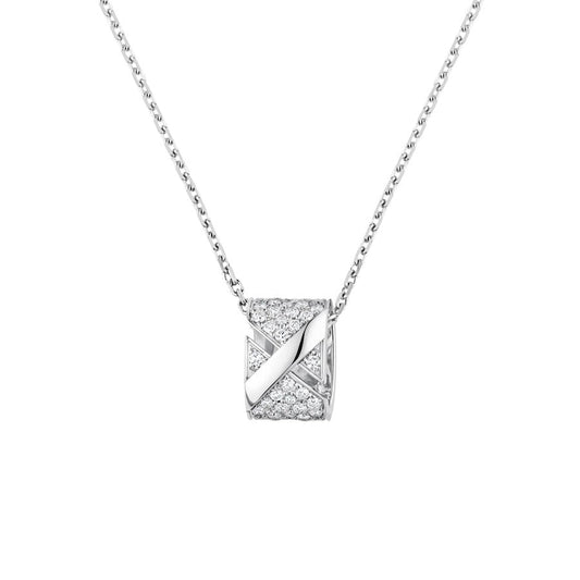 [Gaonasi]LIENS EVIDENCE DIAMOND PAVED NECKLACE