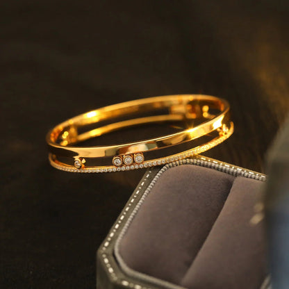 [Cadisa]Move Romane Diamond Bangle Bracelet