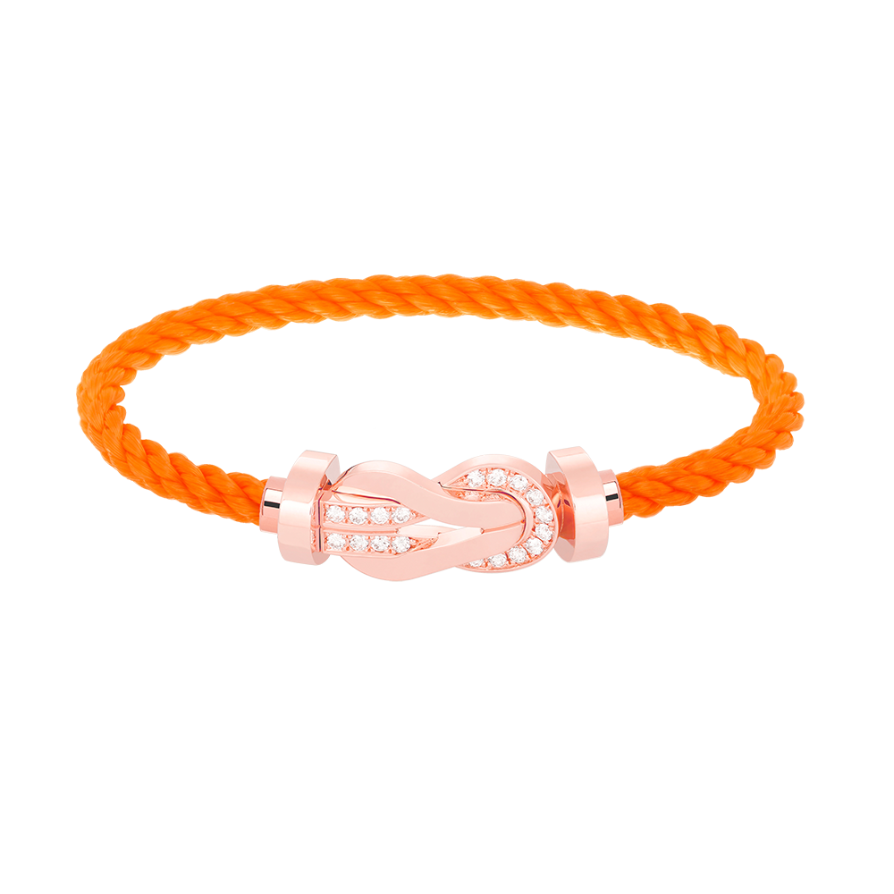 [Gaonasi]CHANCE LARGE 8 FIGURE BUCKLE HALF DIAMOND BRACELET ROSE GOLD