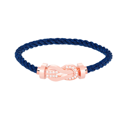 [Gaonasi]CHANCE LARGE 8 FIGURE BUCKLE HALF DIAMOND BRACELET ROSE GOLD