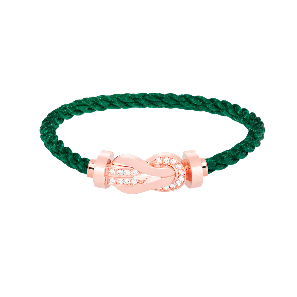 [Gaonasi]CHANCE LARGE 8 FIGURE BUCKLE HALF DIAMOND BRACELET ROSE GOLD