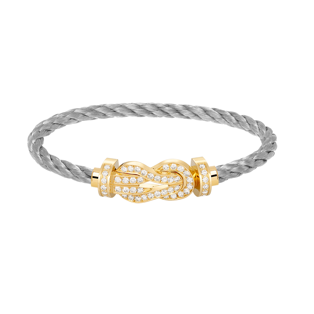 [Gaonasi]CHANCE LARGE 8 FIGURE BUCKLE FULLDIAMOND BRACELET GOLD
