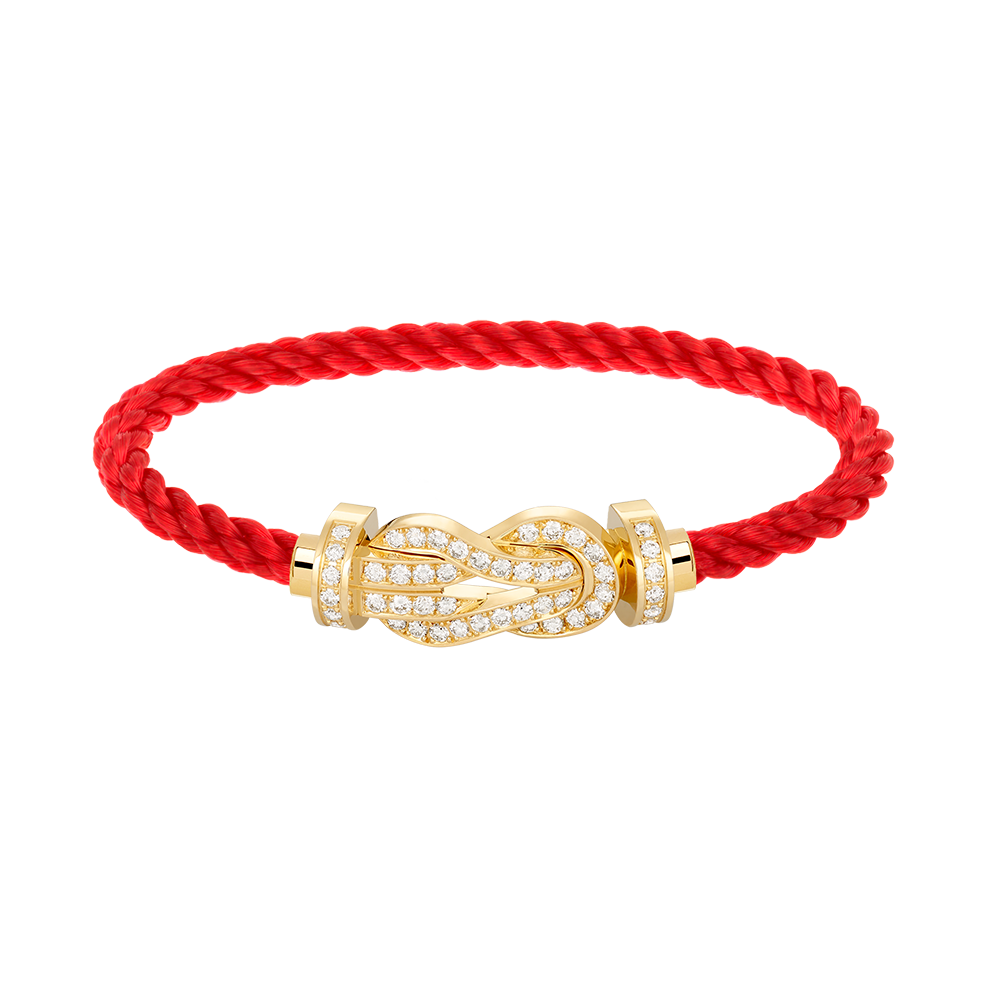 [Gaonasi]CHANCE LARGE 8 FIGURE BUCKLE FULLDIAMOND BRACELET GOLD