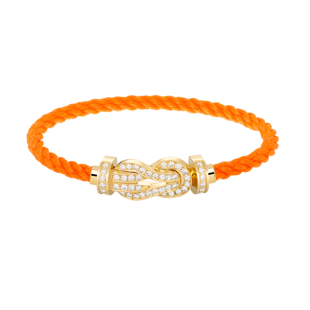[Gaonasi]CHANCE LARGE 8 FIGURE BUCKLE FULLDIAMOND BRACELET GOLD