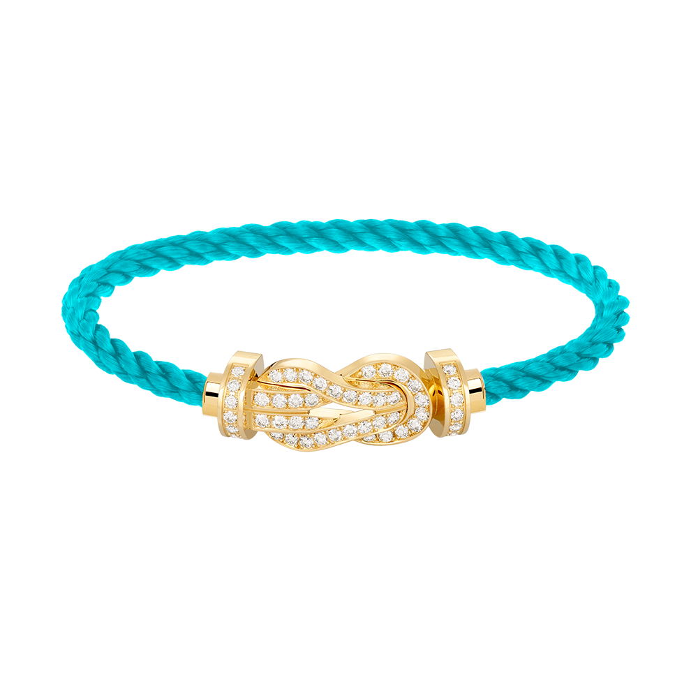 [Gaonasi]CHANCE LARGE 8 FIGURE BUCKLE FULLDIAMOND BRACELET GOLD