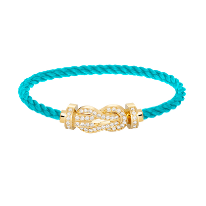 [Gaonasi]CHANCE LARGE 8 FIGURE BUCKLE FULLDIAMOND BRACELET GOLD