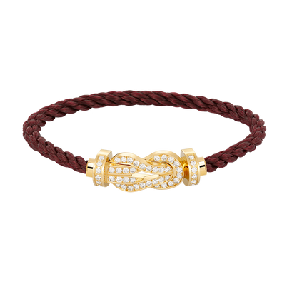 [Gaonasi]CHANCE LARGE 8 FIGURE BUCKLE FULLDIAMOND BRACELET GOLD