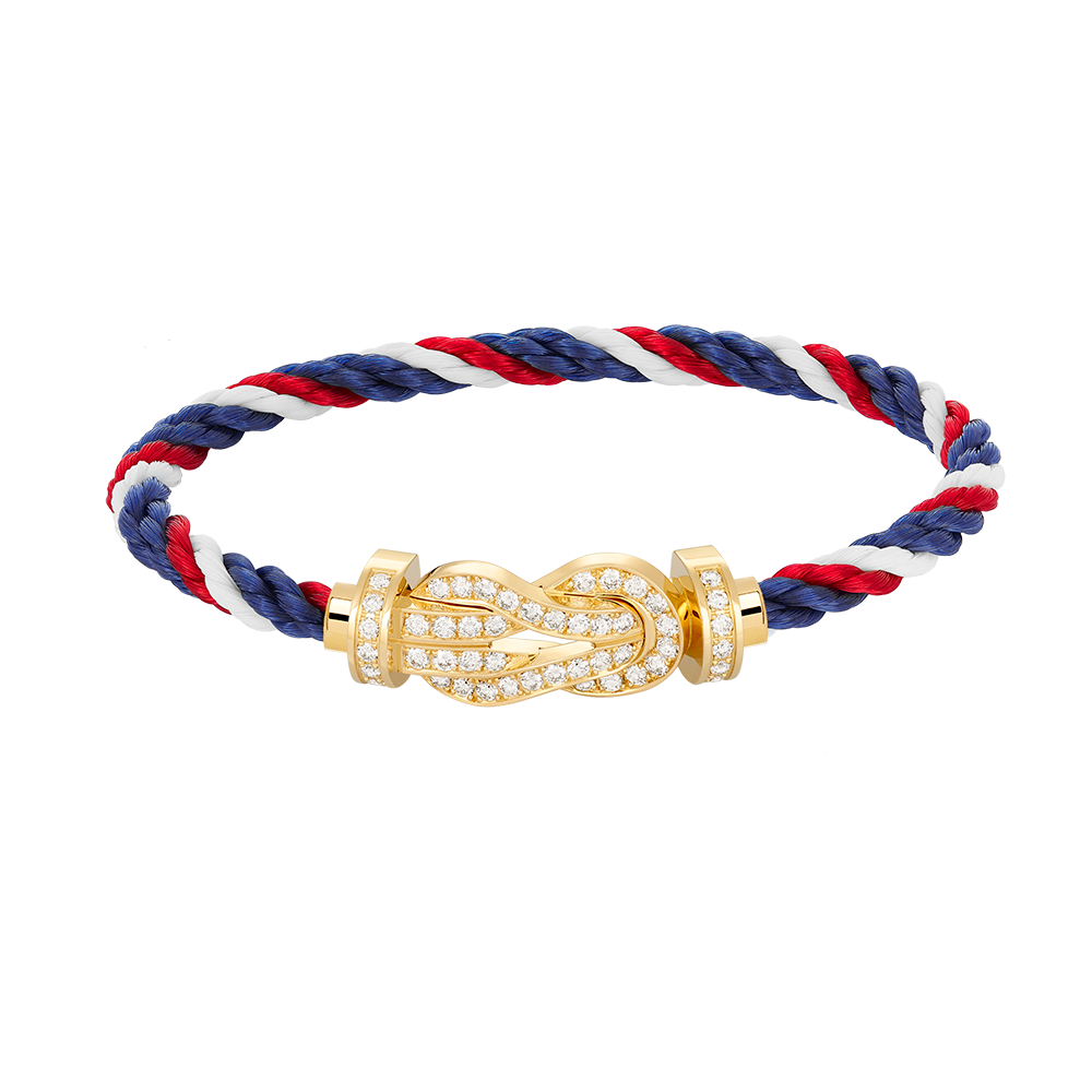 [Gaonasi]CHANCE LARGE 8 FIGURE BUCKLE FULLDIAMOND BRACELET GOLD