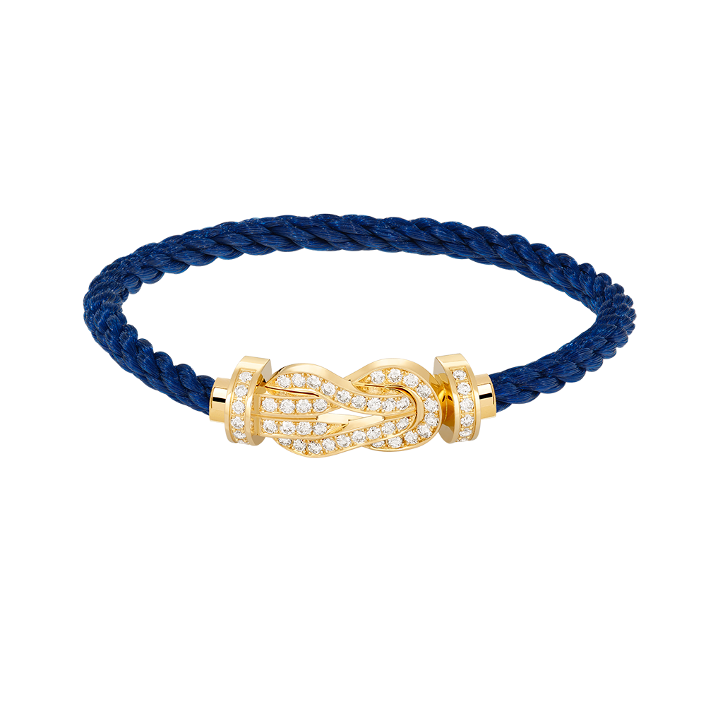 [Gaonasi]CHANCE LARGE 8 FIGURE BUCKLE FULLDIAMOND BRACELET GOLD