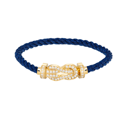 [Gaonasi]CHANCE LARGE 8 FIGURE BUCKLE FULLDIAMOND BRACELET GOLD