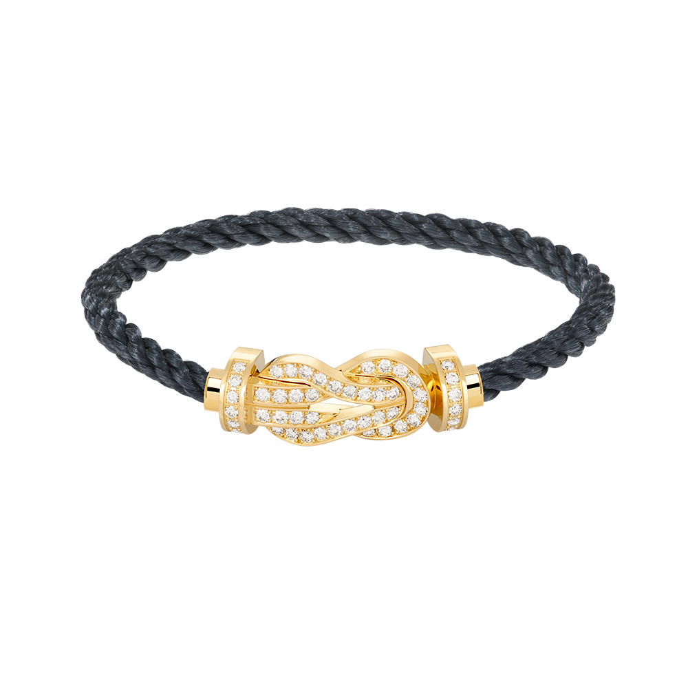[Gaonasi]CHANCE LARGE 8 FIGURE BUCKLE FULLDIAMOND BRACELET GOLD