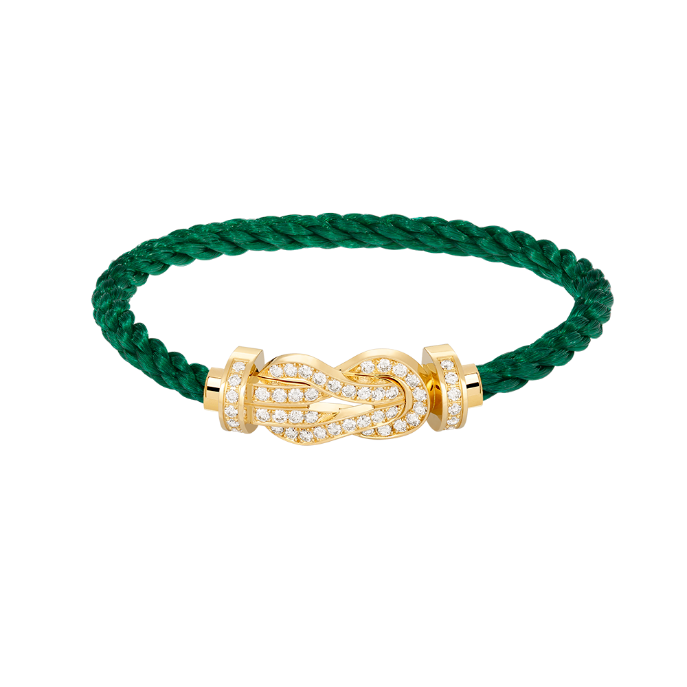 [Gaonasi]CHANCE LARGE 8 FIGURE BUCKLE FULLDIAMOND BRACELET GOLD