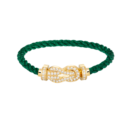 [Gaonasi]CHANCE LARGE 8 FIGURE BUCKLE FULLDIAMOND BRACELET GOLD