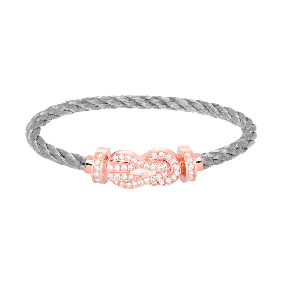 [Gaonasi]CHANCE LARGE 8 FIGURE BUCKLE FULL DIAMOND BRACELET ROSE GOLD