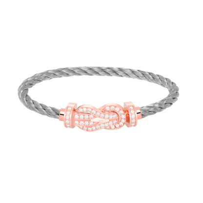 [Gaonasi]CHANCE LARGE 8 FIGURE BUCKLE FULL DIAMOND BRACELET ROSE GOLD