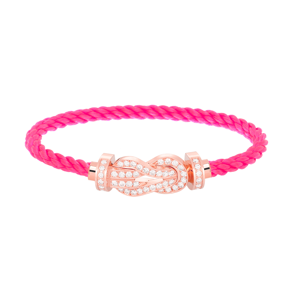 [Gaonasi]CHANCE LARGE 8 FIGURE BUCKLE FULL DIAMOND BRACELET ROSE GOLD