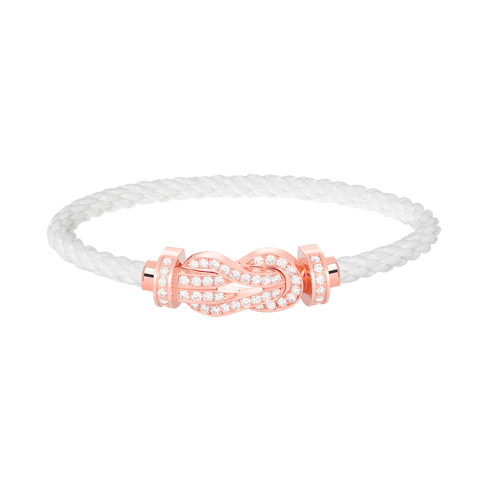 [Gaonasi]CHANCE LARGE 8 FIGURE BUCKLE FULL DIAMOND BRACELET ROSE GOLD