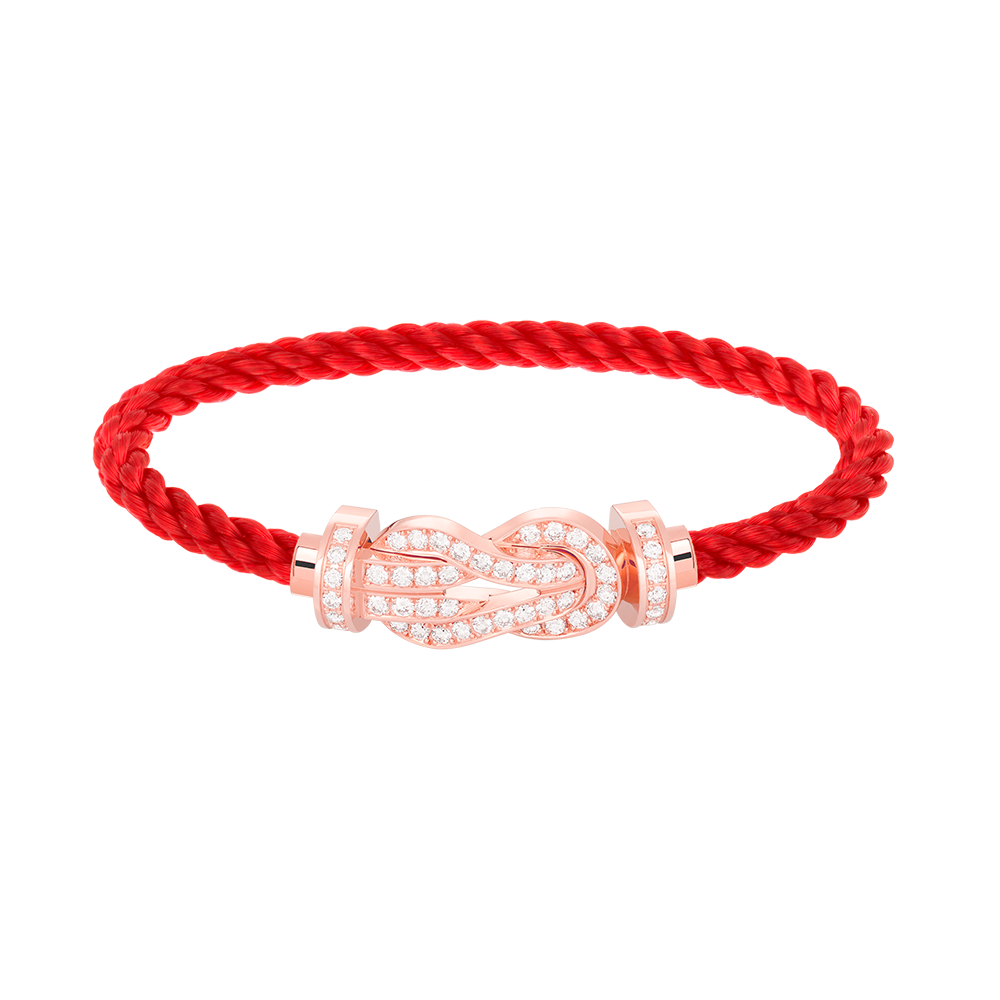 [Gaonasi]CHANCE LARGE 8 FIGURE BUCKLE FULL DIAMOND BRACELET ROSE GOLD