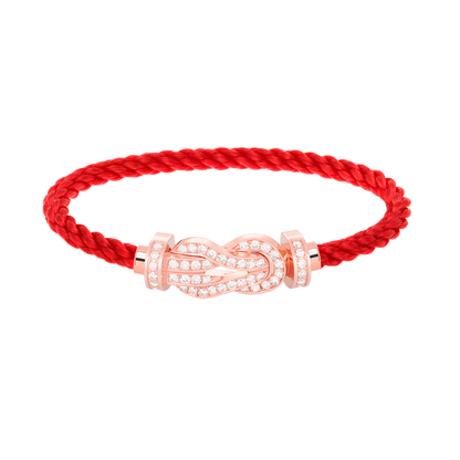 [Gaonasi]CHANCE LARGE 8 FIGURE BUCKLE FULL DIAMOND BRACELET ROSE GOLD
