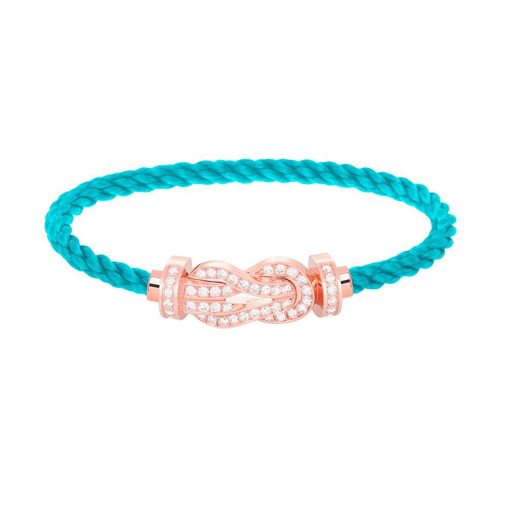 [Gaonasi]CHANCE LARGE 8 FIGURE BUCKLE FULL DIAMOND BRACELET ROSE GOLD