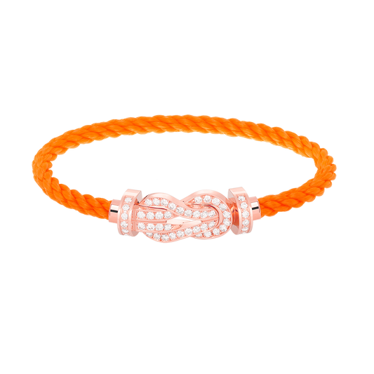 [Gaonasi]CHANCE LARGE 8 FIGURE BUCKLE FULL DIAMOND BRACELET ROSE GOLD