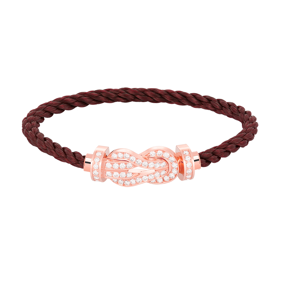 [Gaonasi]CHANCE LARGE 8 FIGURE BUCKLE FULL DIAMOND BRACELET ROSE GOLD