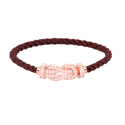 [Gaonasi]CHANCE LARGE 8 FIGURE BUCKLE FULL DIAMOND BRACELET ROSE GOLD