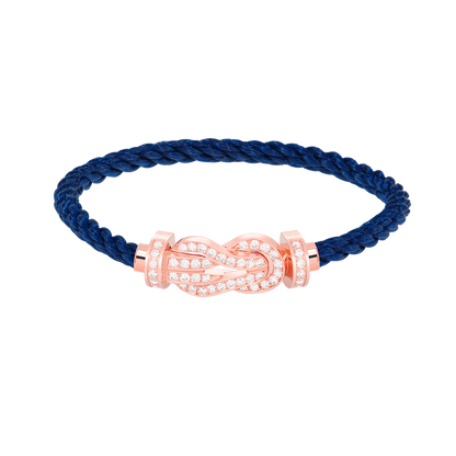 [Gaonasi]CHANCE LARGE 8 FIGURE BUCKLE FULL DIAMOND BRACELET ROSE GOLD
