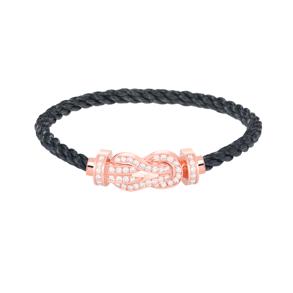 [Gaonasi]CHANCE LARGE 8 FIGURE BUCKLE FULL DIAMOND BRACELET ROSE GOLD