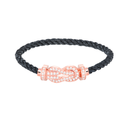 [Gaonasi]CHANCE LARGE 8 FIGURE BUCKLE FULL DIAMOND BRACELET ROSE GOLD