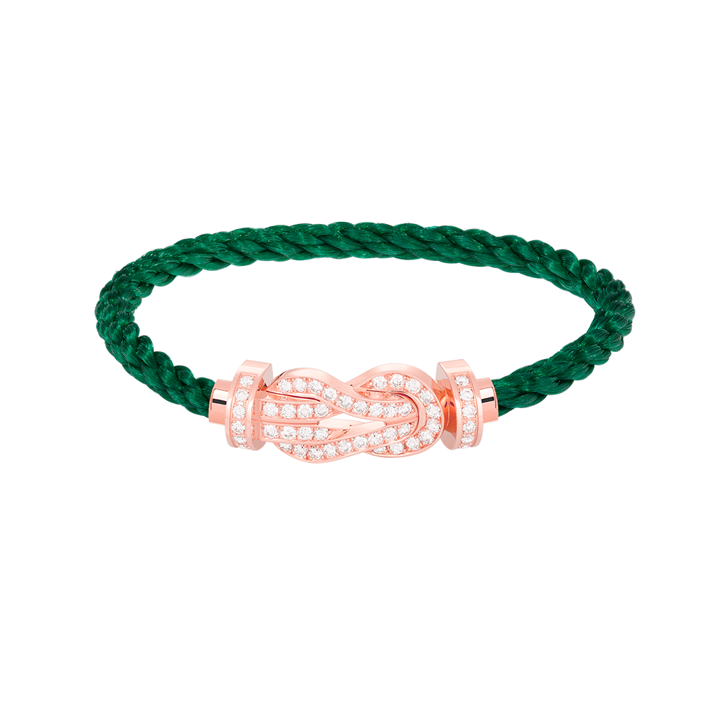 [Gaonasi]CHANCE LARGE 8 FIGURE BUCKLE FULL DIAMOND BRACELET ROSE GOLD