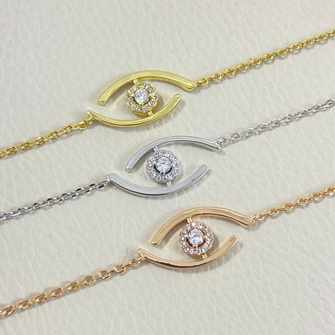 [Cadisa]Lucky Eye Pave-Set Diamond Bracelet