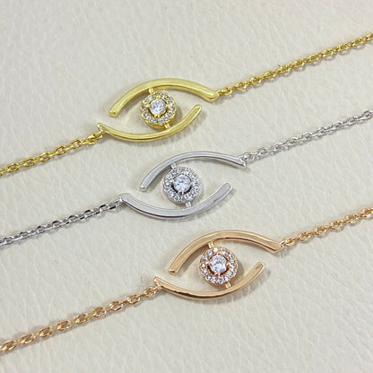 [Cadisa]Lucky Eye Pave-Set Diamond Bracelet