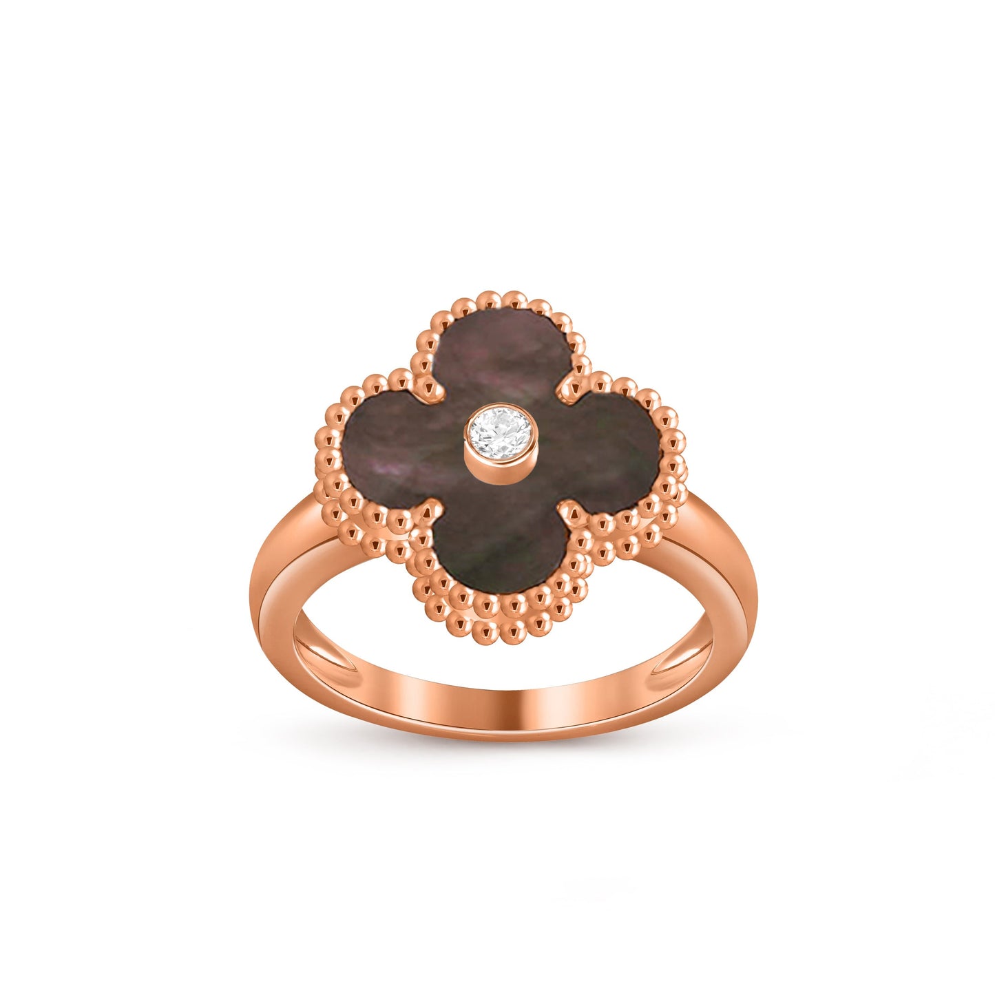 [Gaonasi]CLOVER DIAMOND RING ROSE GOLD COLLECTION