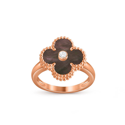 [Gaonasi]CLOVER DIAMOND RING ROSE GOLD COLLECTION