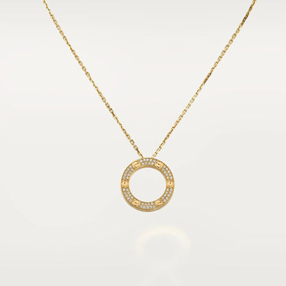 [Gaonasi Jewelry]LOVE NECKLACE 16MM  FULL DIAMOND