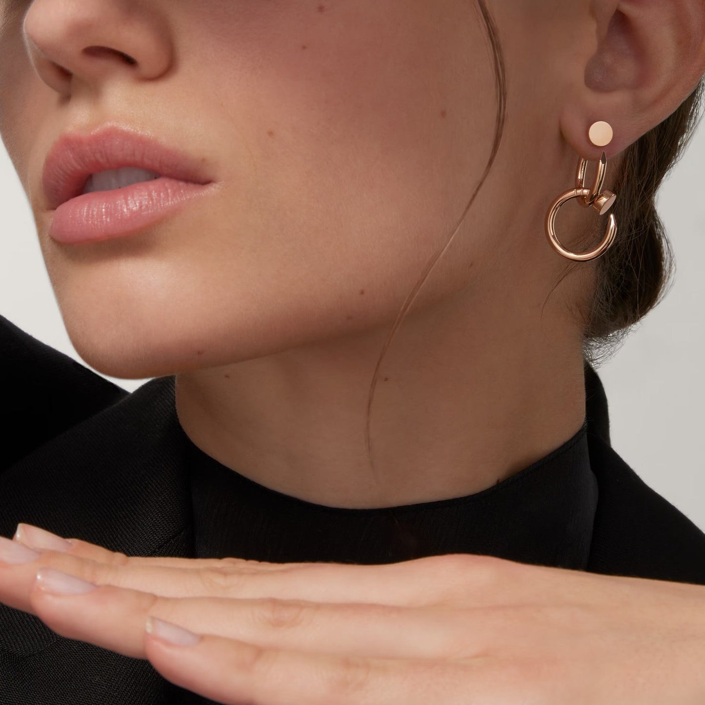 [Gaonasi Jewelry]JUSTE NO DIAMOND DOUBLE EARRINGS