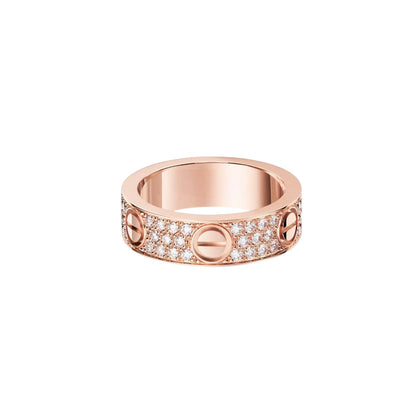 [Gaonasi Jewelry]LOVE RING 5.5MM DIAMONDS PAVED