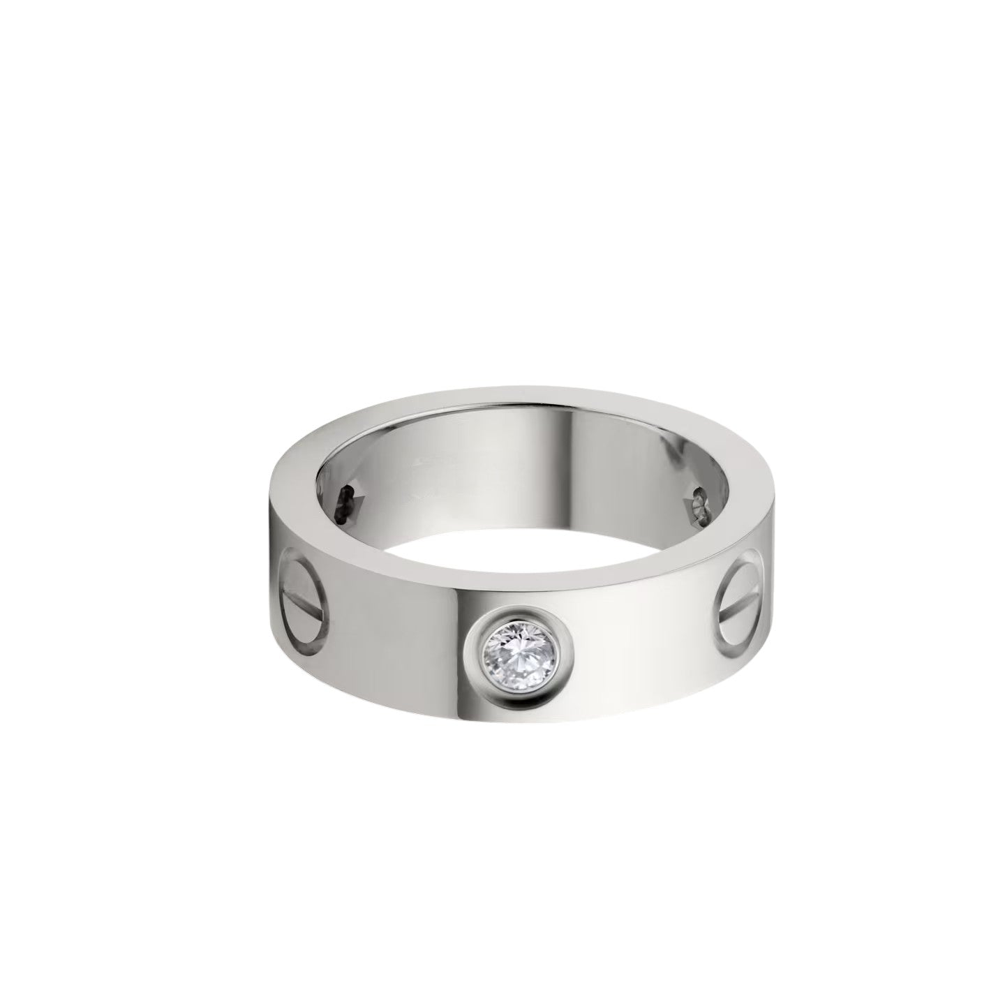 [Gaonasi Jewelry]LOVE 5.5MM 3 DIAMOND RING