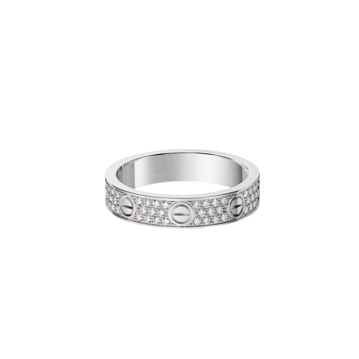 [Gaonasi Jewelry]LOVE RING 4.0MM DIAMOND PAVED