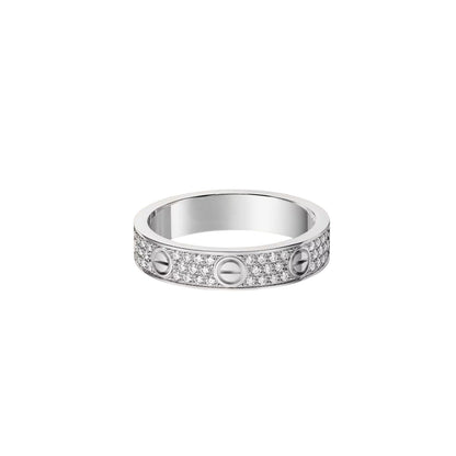 [Gaonasi Jewelry]LOVE RING 4.0MM DIAMOND PAVED