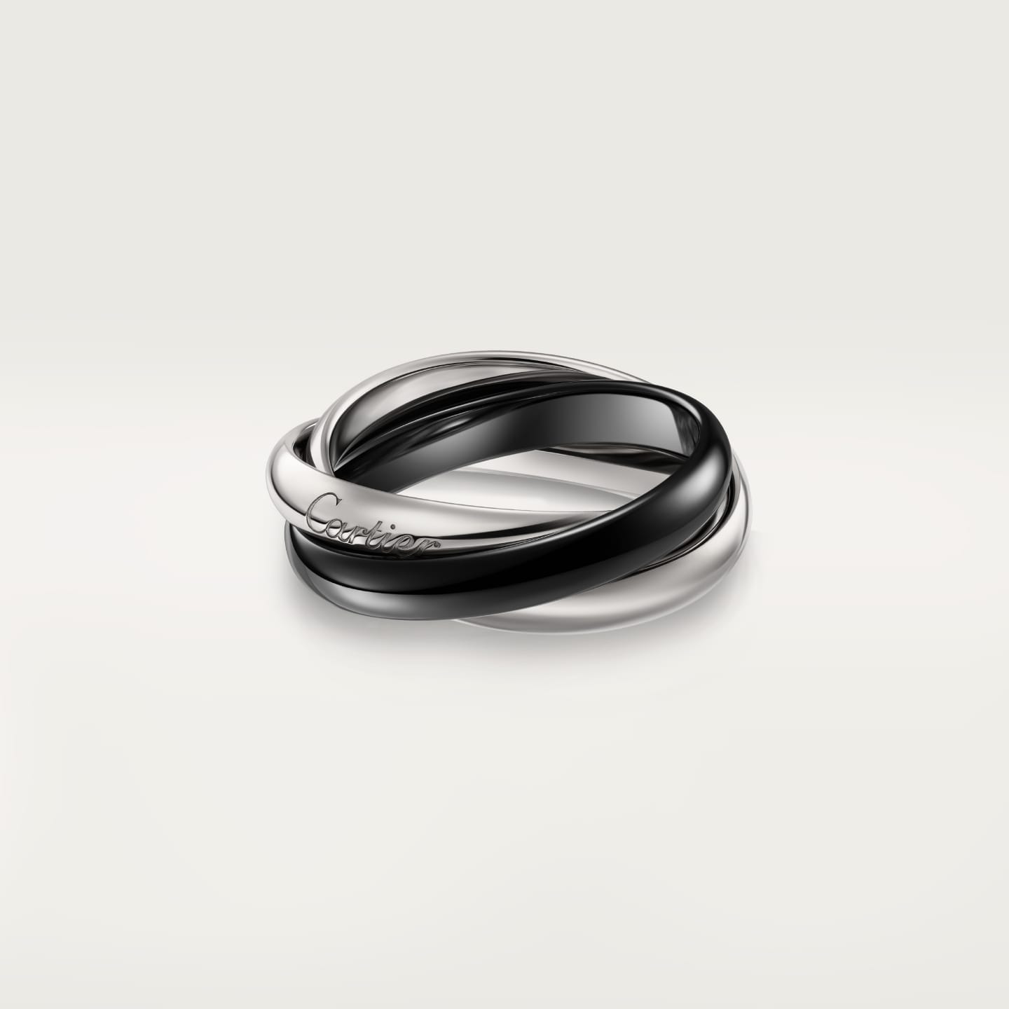 [Gaonasi Jewelry]TRINITY 3.2MM RING BLACK CERAMIC