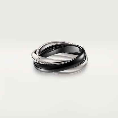 [Gaonasi Jewelry]TRINITY 3.2MM RING BLACK CERAMIC