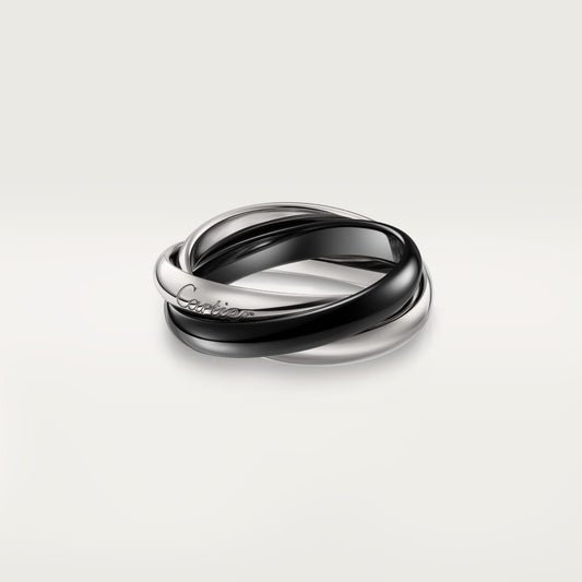 [Gaonasi Jewelry]TRINITY 3.2MM RING BLACK CERAMIC