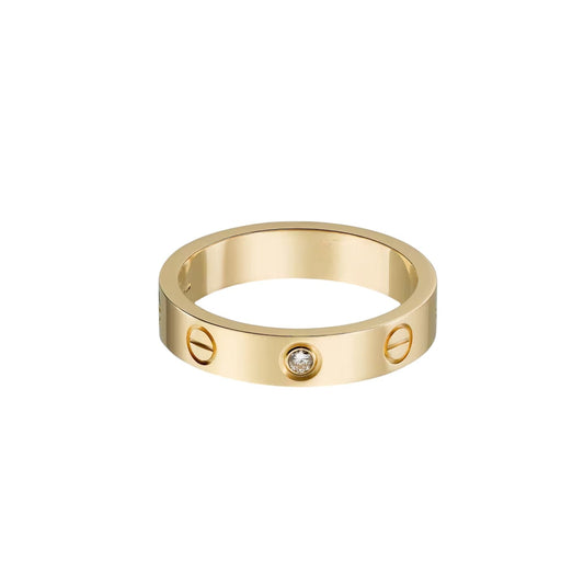 [Gaonasi Jewelry]LOVE 4MM 1 DIAMOND RING